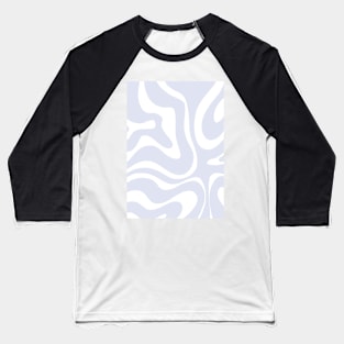 Abstract retro groovy print with waves Baseball T-Shirt